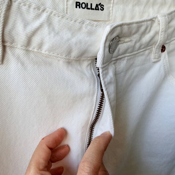 Rolla’s White High Rise Loose Straight Jeans Women’s Size 28 M82 - Picture 6 of 12